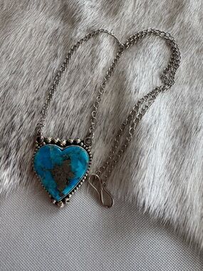 Turquoise Heart Pendant Necklace